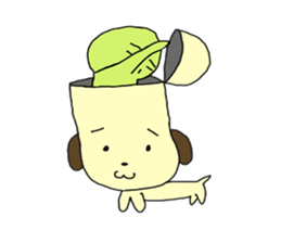 Dog in need alien is settled in head sticker #949489