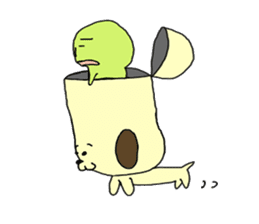 Dog in need alien is settled in head sticker #949500