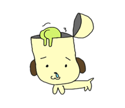 Dog in need alien is settled in head sticker #949510