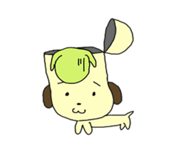 Dog in need alien is settled in head sticker #949513