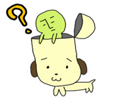 Dog in need alien is settled in head sticker #949516