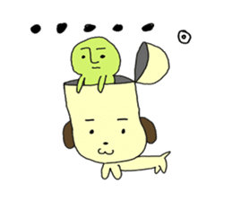 Dog in need alien is settled in head sticker #949518