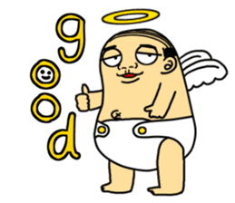 Life with middle-aged angel sticker #949847