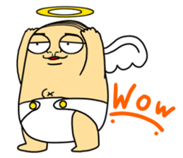 Life with middle-aged angel sticker #949849