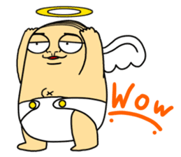 Life with middle-aged angel sticker #949849