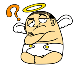 Life with middle-aged angel sticker #949850