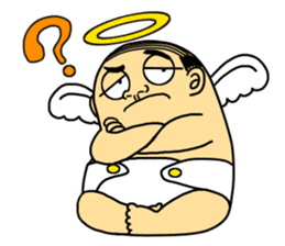 Life with middle-aged angel sticker #949850