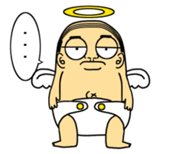 Life with middle-aged angel sticker #949859