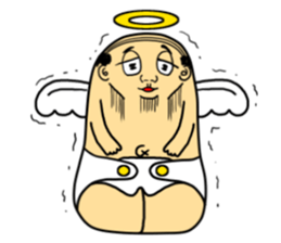 Life with middle-aged angel sticker #949863