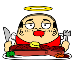 Life with middle-aged angel sticker #949865