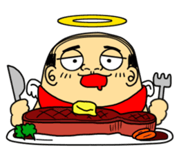 Life with middle-aged angel sticker #949865