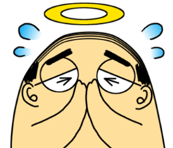 Life with middle-aged angel sticker #949870