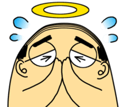 Life with middle-aged angel sticker #949870