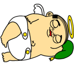 Life with middle-aged angel sticker #949871