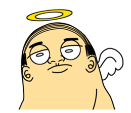 Life with middle-aged angel sticker #949872