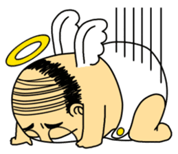 Life with middle-aged angel sticker #949877