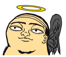 Life with middle-aged angel sticker #949884