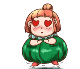 Pumpkin Girl sticker #950387