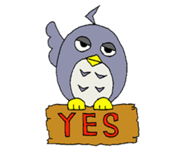 owl leisurely sticker sticker #950526