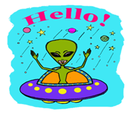 Green Alien sticker #952167