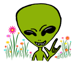 Green Alien sticker #952168