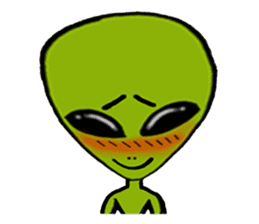 Green Alien sticker #952169