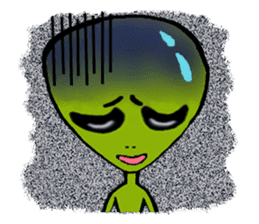 Green Alien sticker #952170