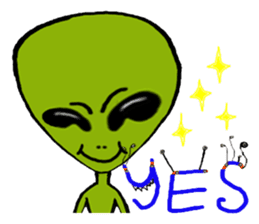 Green Alien sticker #952171