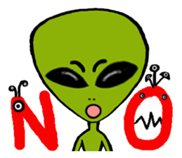 Green Alien sticker #952172