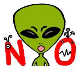 Green Alien sticker #952172