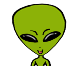 Green Alien sticker #952174