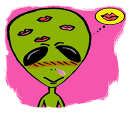 Green Alien sticker #952175