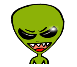 Green Alien sticker #952176