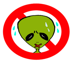 Green Alien sticker #952180
