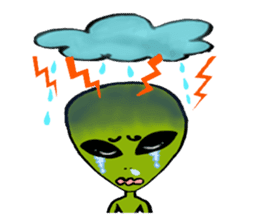 Green Alien sticker #952181