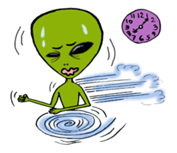 Green Alien sticker #952182
