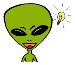 Green Alien sticker #952183