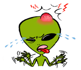 Green Alien sticker #952184