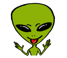 Green Alien sticker #952185