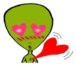 Green Alien sticker #952186