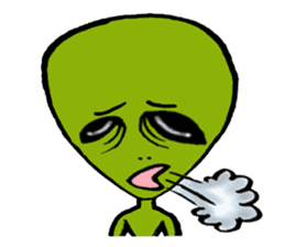 Green Alien sticker #952187