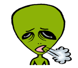 Green Alien sticker #952187