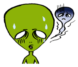 Green Alien sticker #952190