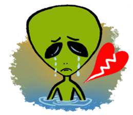 Green Alien sticker #952192
