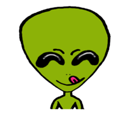 Green Alien sticker #952193
