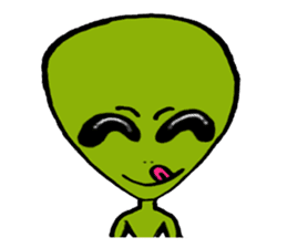 Green Alien sticker #952193