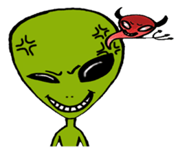 Green Alien sticker #952194