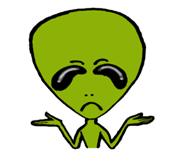 Green Alien sticker #952195