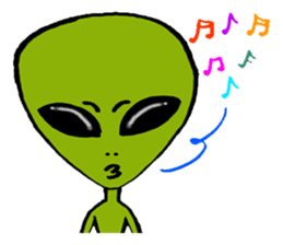 Green Alien sticker #952196