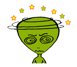 Green Alien sticker #952197